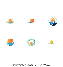 illustration Icon Logo and symbol  Template Sunrise design 