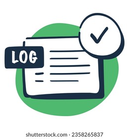 illustration of a icon logs