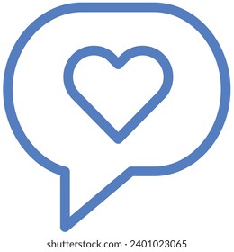 illustration of a icon love bubble 