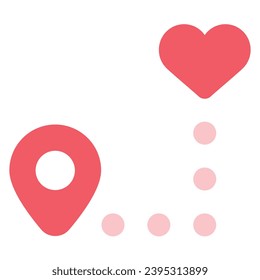 illustration of a icon love path 