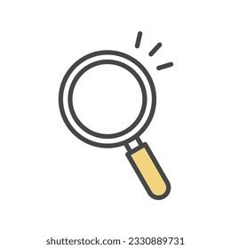 Illustration icon of magnifying glass