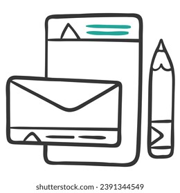 ilustración de una edición de correo de icono