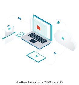 ilustración de un icono administrar nube 
