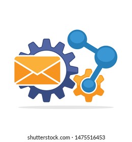 The illustration icon with the management concept automatically directs the linked message