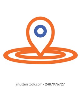 ilustración de una ubicación de mapa de iconos