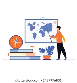 illustration of a icon map view