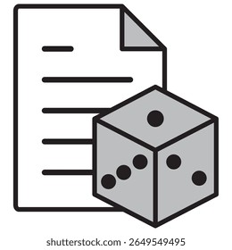 Icono de ilustración Material: Archivo de documento comercial