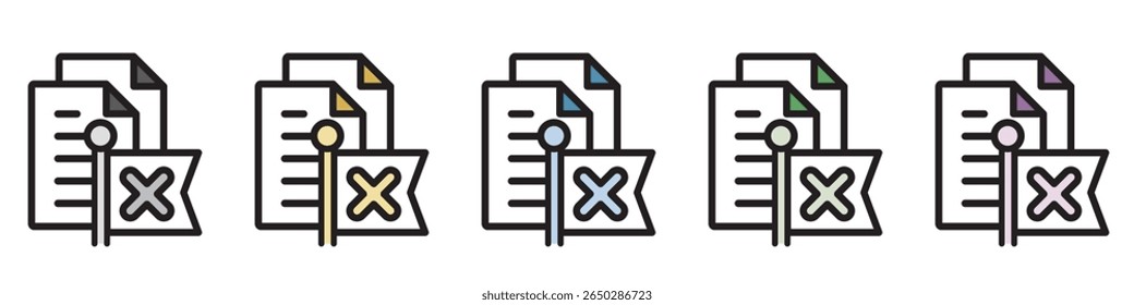 Ícone de Ilustração Material: Arquivo de Documento Comercial