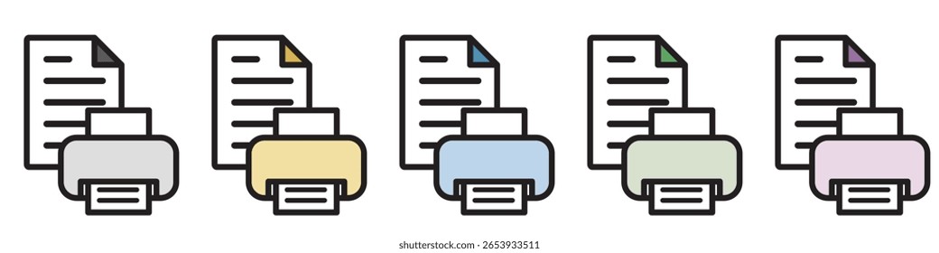 Icono de ilustración Material: Archivo de documento comercial