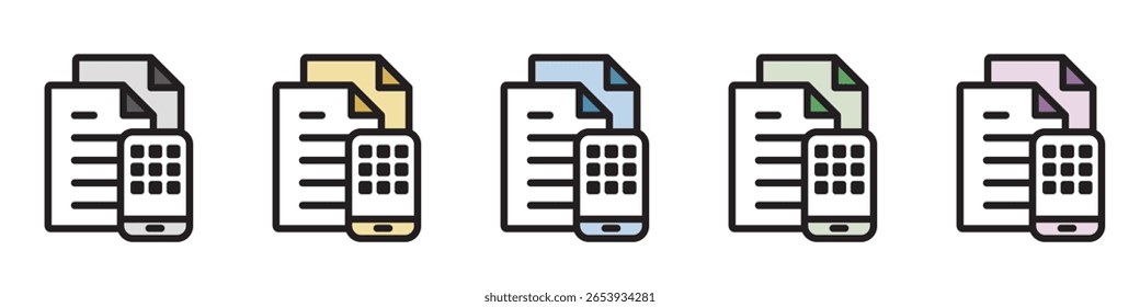 Ícone de Ilustração Material: Arquivo de Documento Comercial