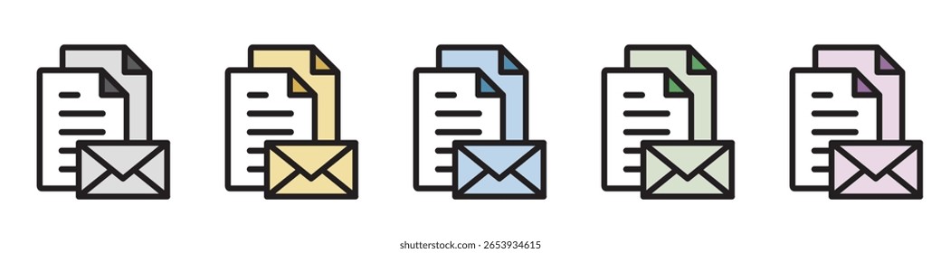 Ícone de Ilustração Material: Arquivo de Documento Comercial