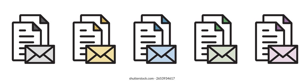 Ícone de Ilustração Material: Arquivo de Documento Comercial