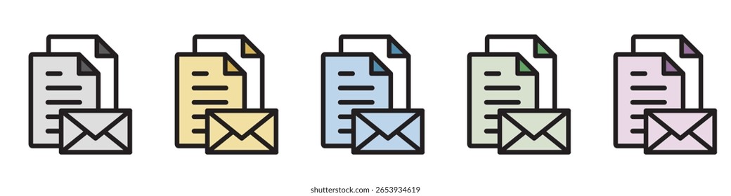 Ícone de Ilustração Material: Arquivo de Documento Comercial