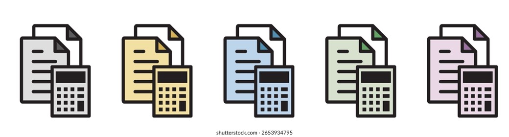 Ícone de Ilustração Material: Arquivo de Documento Comercial