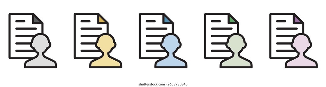 Illustration Icon Material : Business Document File