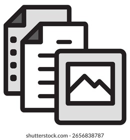 Illustration Icon Material : Business Document File
