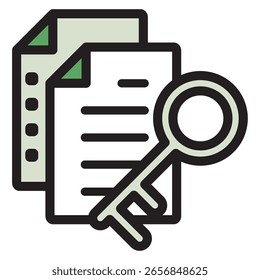 Ícone de Ilustração Material: Arquivo de Documento Comercial