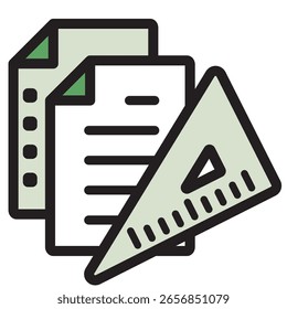 Ícone de Ilustração Material: Arquivo de Documento Comercial