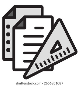 Ícone de Ilustração Material: Arquivo de Documento Comercial