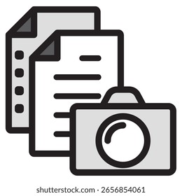 Icono de ilustración Material: Archivo de documento comercial