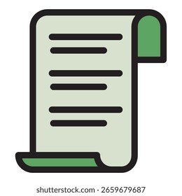 Icono de ilustración Material: Archivo de documento comercial