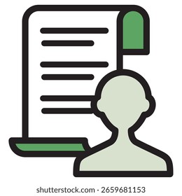 Icono de ilustración Material: Archivo de documento comercial