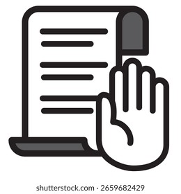 Illustration Icon Material : Business Document File