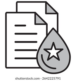 Icono de ilustración Material: Archivo de documento