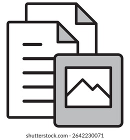 Icono de ilustración Material: Archivo de documento