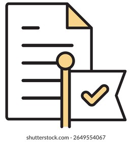Icono de ilustración Material: Archivo de documento