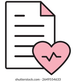 Icono de ilustración Material: Archivo de documento