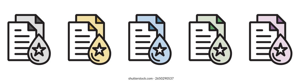 Icono de ilustración Material: Archivo de documento
