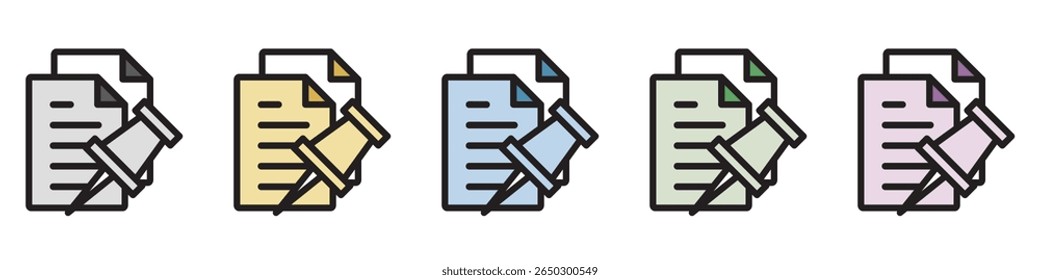 Icono de ilustración Material: Archivo de documento
