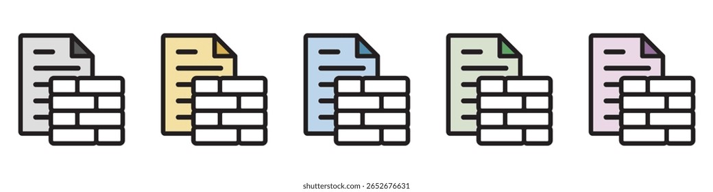 Ícone de Ilustração Material : Arquivo de Documento