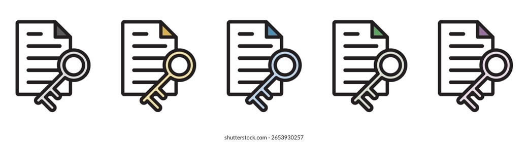 Icono de ilustración Material: Archivo de documento