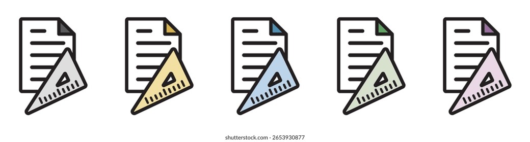 Icono de ilustración Material: Archivo de documento
