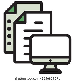 Icono de ilustración Material: Archivo de documento