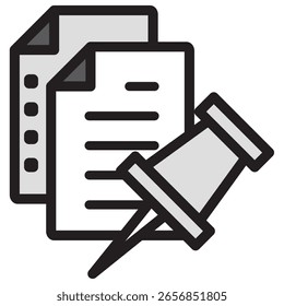 Icono de ilustración Material: Archivo de documento