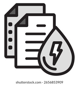 Icono de ilustración Material: Archivo de documento