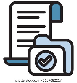 Icono de ilustración Material: Archivo de documento