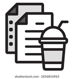 Illustration Icon Material : Drink Document File
