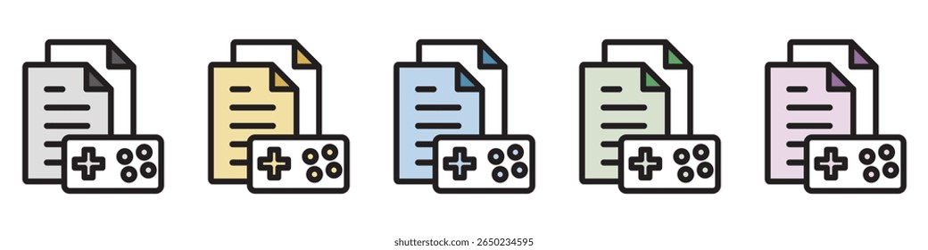 Illustration Icon Material : Game Document File