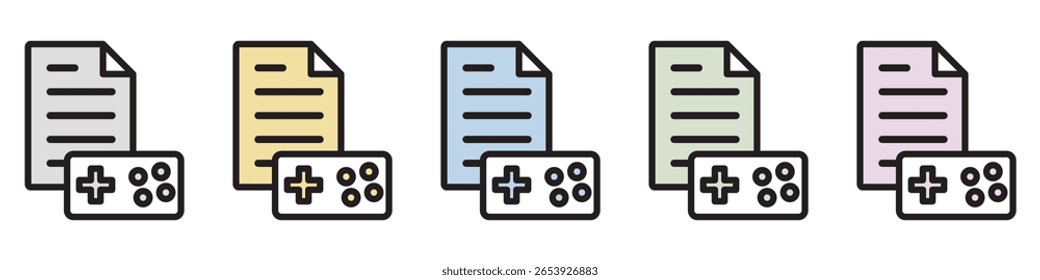 Illustrationssymbolmaterial: Spieldokumentdatei