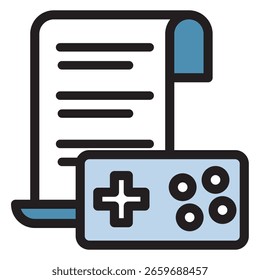 Icono de ilustración Material: Archivo de documento del juego
