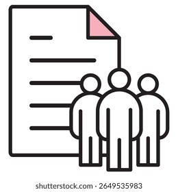 Illustration Icon Material : Human Document File