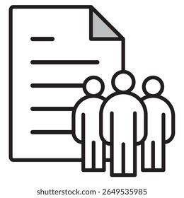 Icono de ilustración Material: Archivo de documento humano