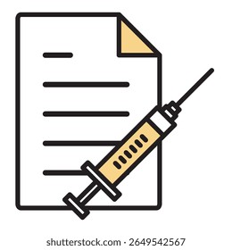 Illustration Icon Material : Medical Care Document File