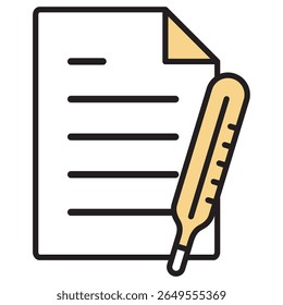 Ícone de Ilustração Material : Arquivo de Documento de Assistência Médica