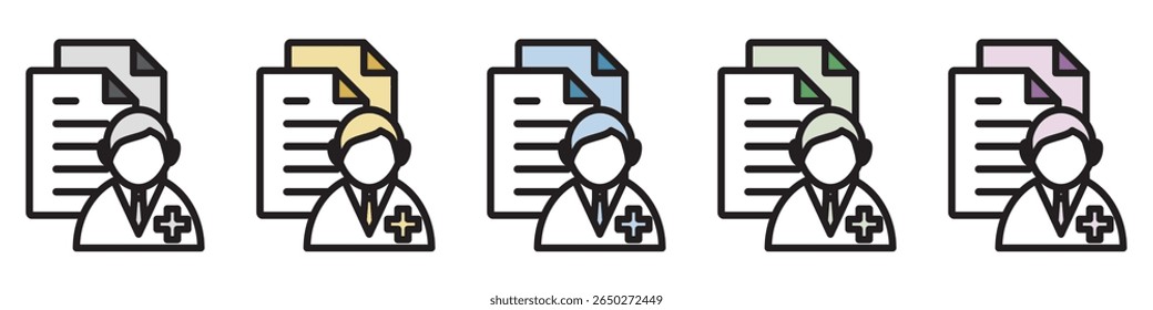 Illustration Icon Material : Medical Care Document File