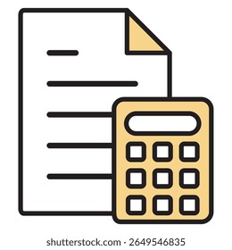 Illustration Icon Material : Office Equipment Document File